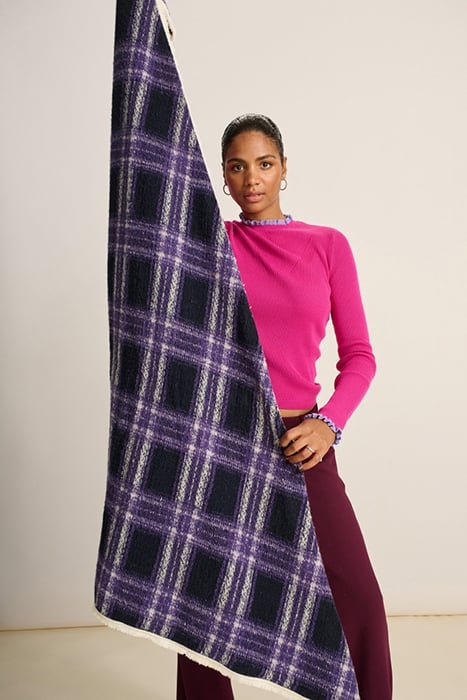 SHAWL - CHECKS FRENCH VIOLET 3