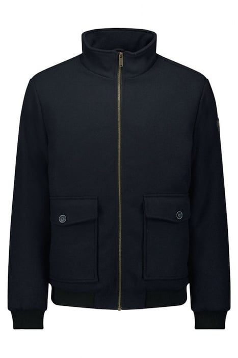 JACKET SHORT FIT WITH WOOL 2 COLOURED TWILL NIGHT 4