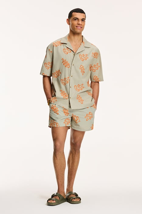 MEN SHORTSLEEVE REEF EMBROIDERY BEIGE 3