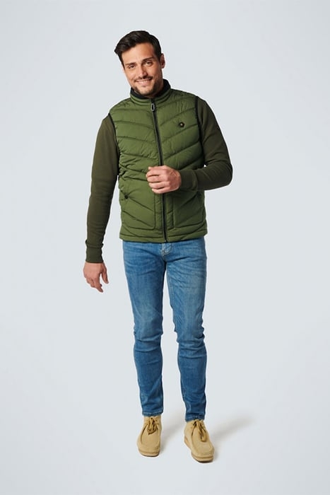 BODYWARMER PADDED DARK GREEN 3