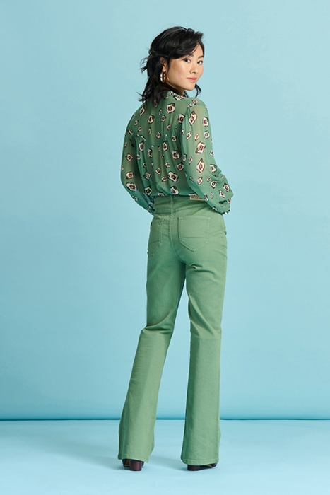 JEANS - KATE FLARE MYTHICAL GREEN 2