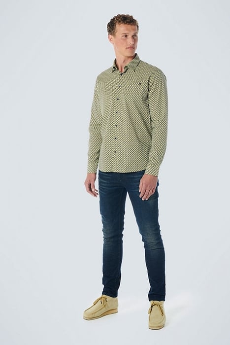SHIRT STRETCH ALLOVER PRINTED OLIVE 3