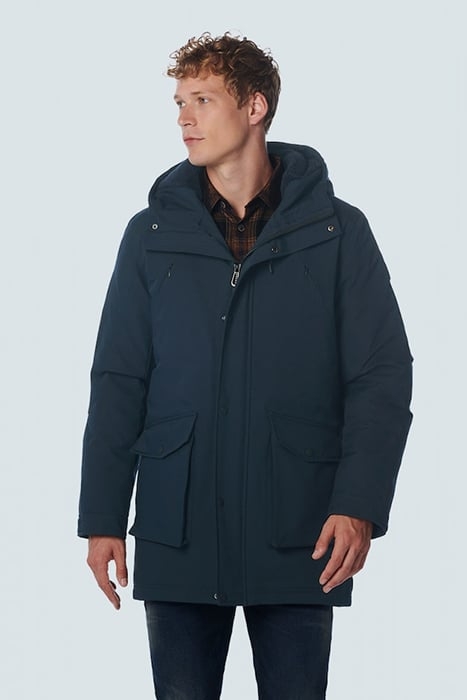 JACKET LONG FIT HOODED DARK NIGHT 1