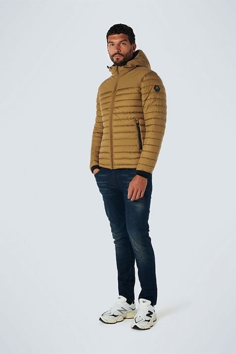 JACKET HOODED SHORT FIT PADDED MIX LIGHT MOSS 5