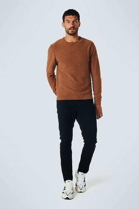 PULLOVER CREWNECK GARMENT DYED + STONE WASHED CARAMEL 3