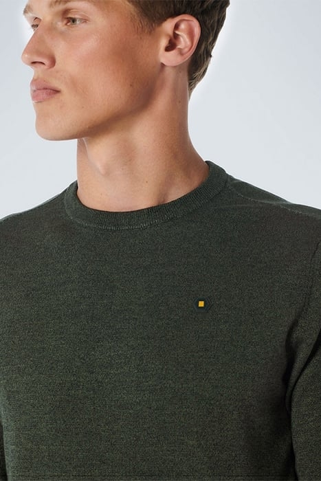 PULLOVER CREWNECK 2 COLOURED MELANGE DARK GREEN 6