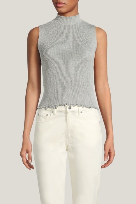 METAL KNITTED TOP LIGHT BASALT 1