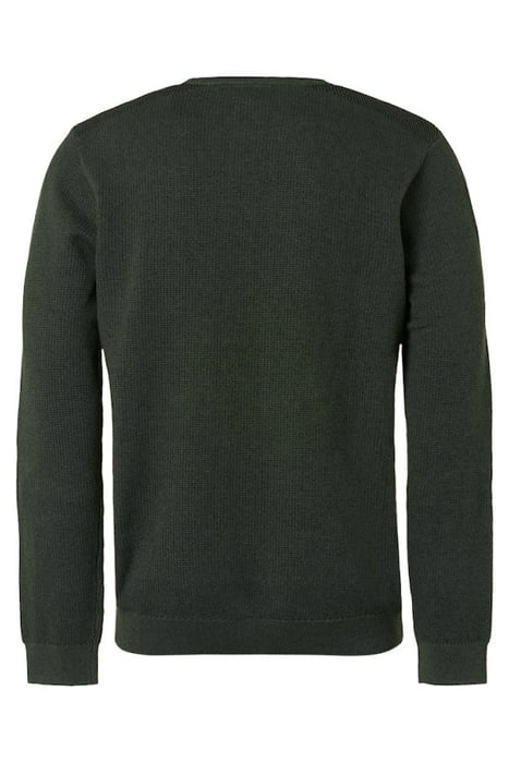 PULLOVER CREWNECK 2 COLOURED JACQUARD DARK GREEN 5