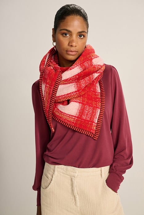 SHAWL - CHECKS SCARLET RED 2