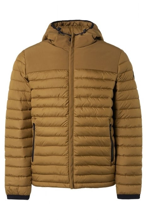 JACKET HOODED SHORT FIT PADDED MIX LIGHT MOSS 3