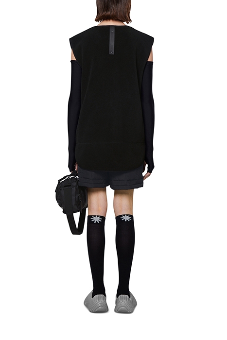 UNISEX FLEECE VEST BLACK 3