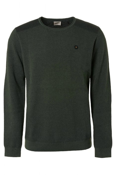 PULLOVER CREWNECK 2 COLOURED JACQUARD DARK GREEN 4