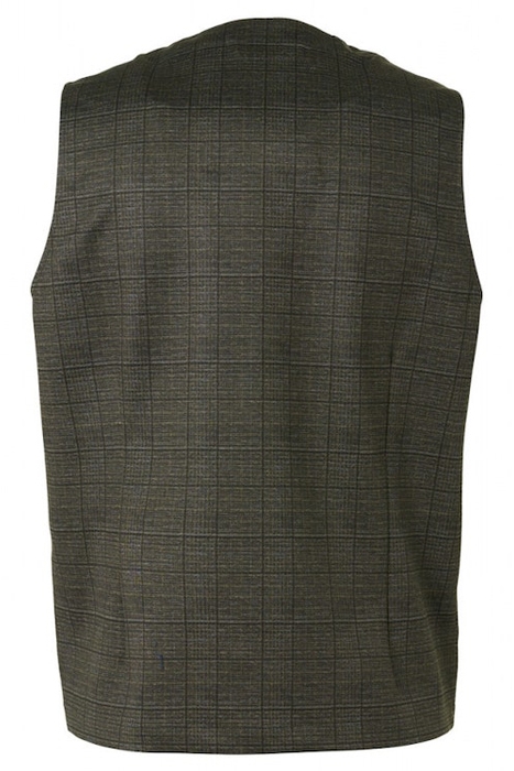 GILET JERSEY STRETCH CHECK TAUPE 5