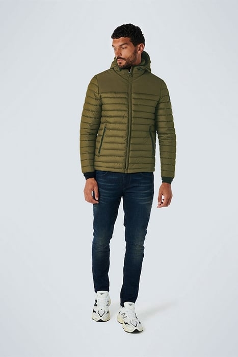 JACKET HOODED SHORT FIT PADDED MIX ARMY 3