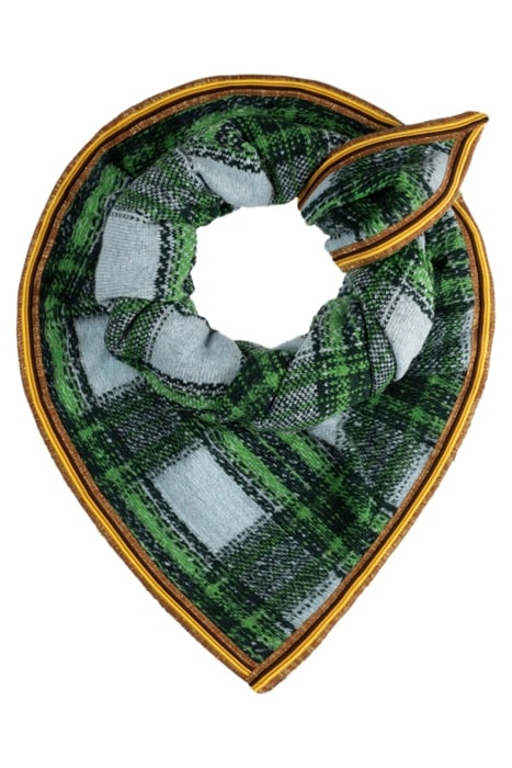 SHAWL - CHECKS ICE BLUE 1