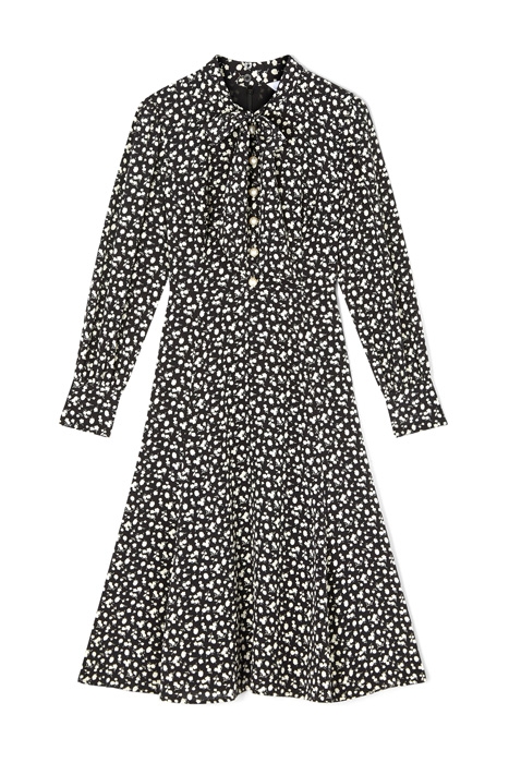 DR MORTIMER TIE NECK BLACK/WHITE 3