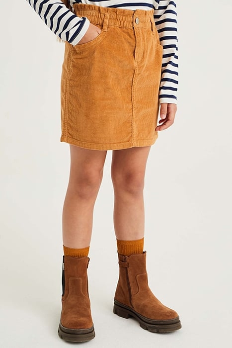 SKIRT MINI LENGTH OCHRE YELLOW 1