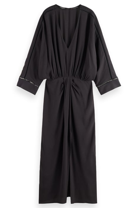 MIDI DRESS WITH DRAPE DETAIL EVENING BLACK 2