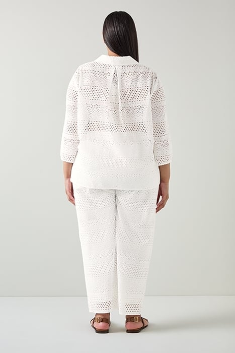 TR EDIE BRODERIE TROUSER WHITE 2