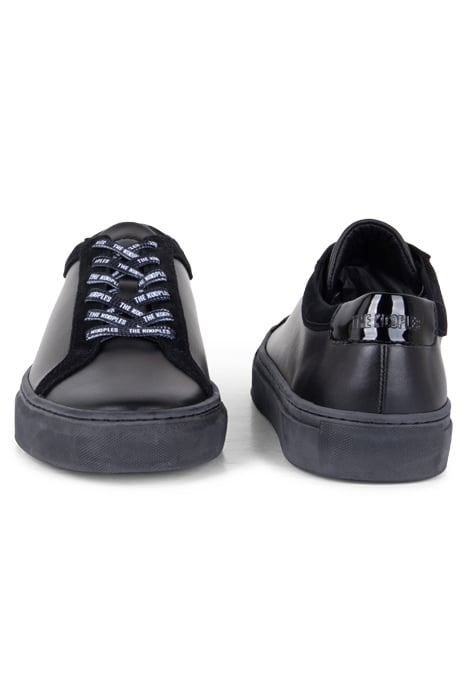 LEATHER SNEAKERS WITH VINYL INSERT BLACK 3