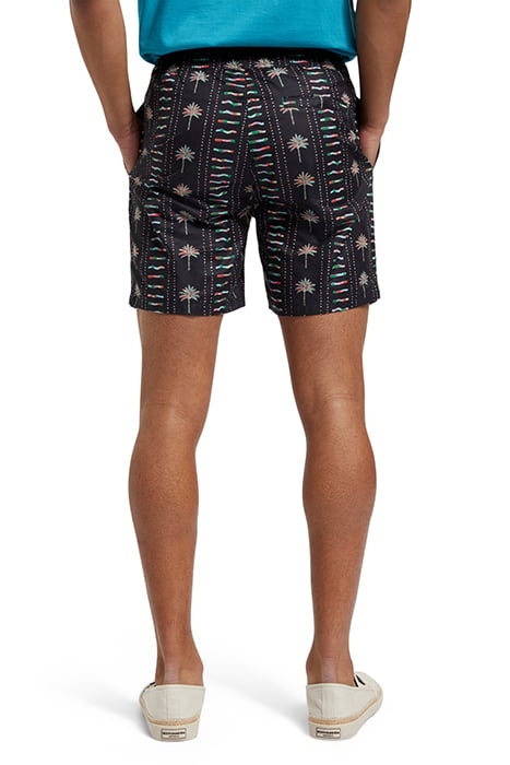 MID LENGTH SWIM SHORT ALL OVER PRINT MULTI PALMTREES 2