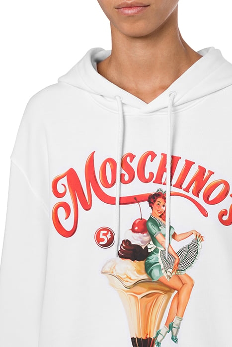 MOSCHINO'S ICE CREAM HOODIE WHITE 4