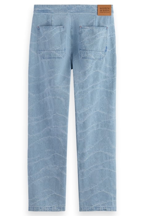 THE VERVE WORKWEAR PANT INDIGO WAVE JACQUARD INDIGO WAVE JAC 4