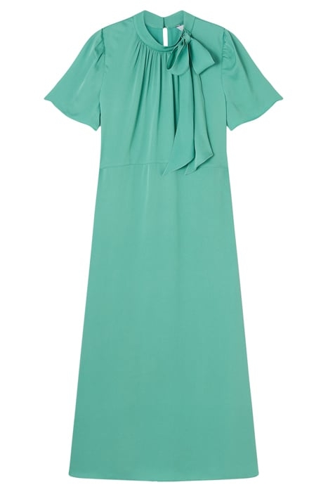 DR KLINE - TIE NECK SATIN JADE 4