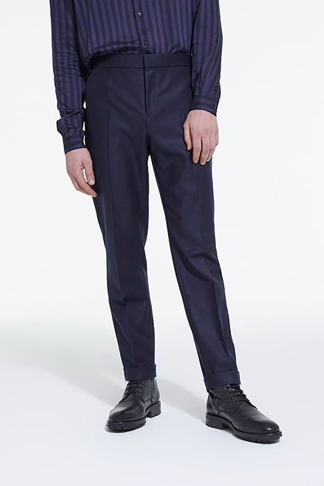 SUIT TROUSERS WITH ELASTIC BELT NAVY 1