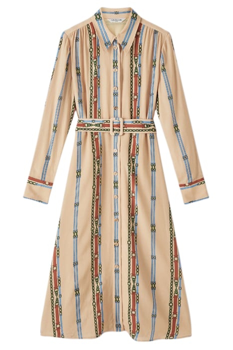 DR KATE - BELT PRINT DRES MULTI 2