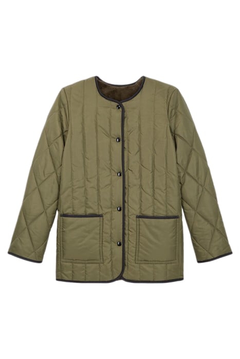 REVERSIBLE FAUX FUR AND NYLON JACKET ALGUE 5