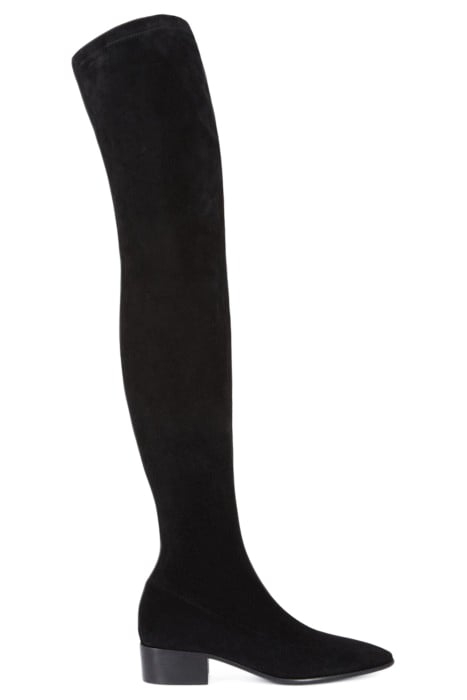SUEDE OVER-THE-KNEE BOOTS BLACK 1