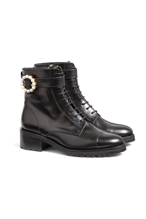 MARTINA PEARL TRIM ANKLE BLACK 2