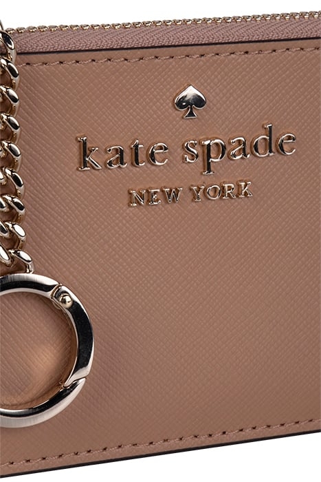 CAMERON SAFFIANO LEATHER MEDIUM ZIP CARD HOLDER LIGHT FAWN 3