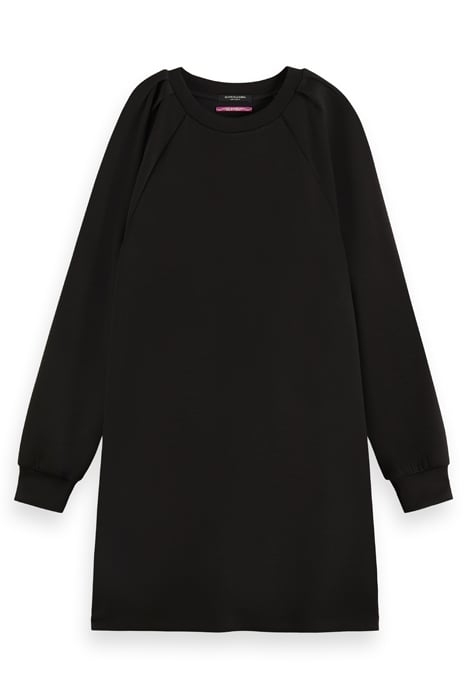 TUCK DETAIL JERSEY DRESS EVENING BLACK 4