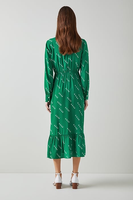 DR BRIDGET PETITE DRESS GREEN/CREAM 2