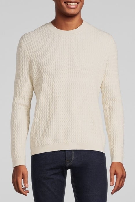 NATURAL TEXTURED KNIT SWEATER NATURAL 1
