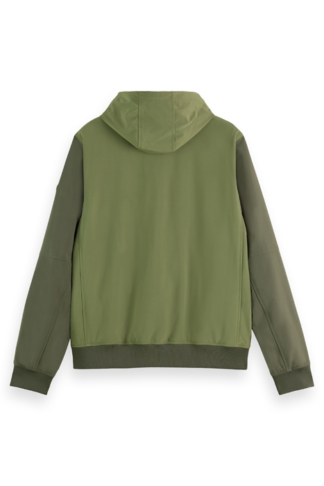 HOODED COLOURBLOCK JACKET ARMY 2