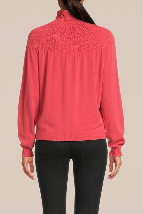 SMOCKED SWEATER BASIC KNIT ROUGE 2