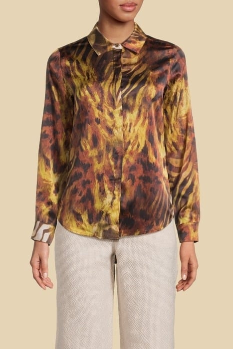 THE ICON BLOUSE PRINTED LIQUID GOLD PRINT 1