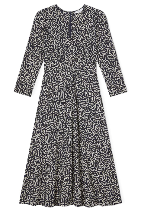 DR GABRIELLE GATHERED BLUE/CREAM 3