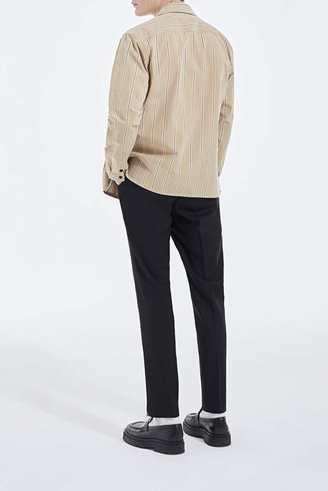 LONG-SLEEVED SHIRT WITH CHEST POCKETS CAMEL / BLACK 4