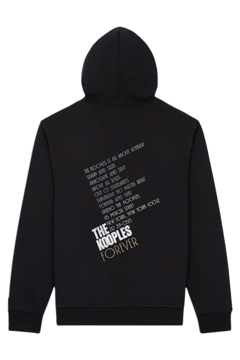 TIGER EMBROIDERED HOODED SWEATSHIRT BLACK-ANTIC GOLD 2