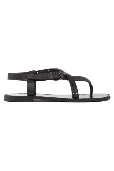 SANDALS WITH PERFORATED STRAPS BLACK 1
