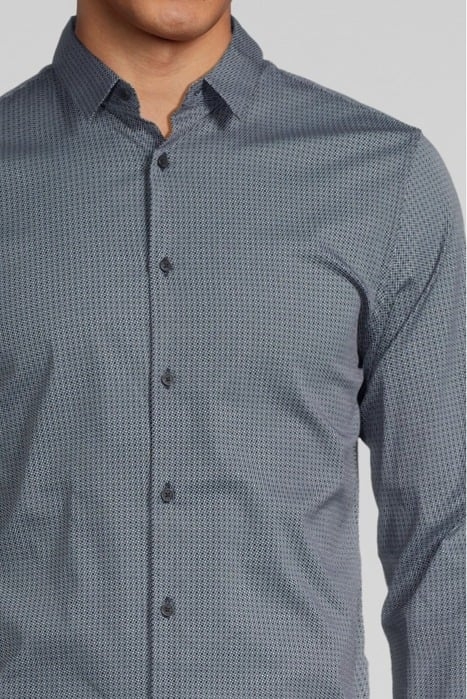 NAVY MINIMALIST PRINT EASY CARE SLIM SHIRT NAVY 4