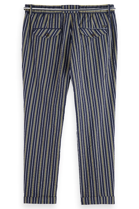 SEASONAL - LOOSE TAPERED STRIPED SEERSUCKER CHINO NAVY/ WHIT 4
