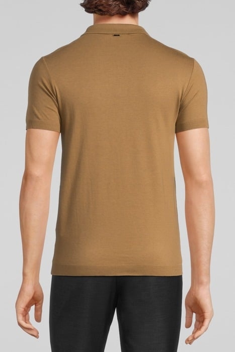 CAPPUCCINO COTTON MODAL POLO SHIRT CAPPUCINO 2