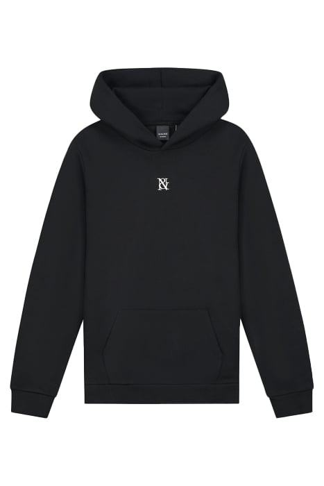 &N LOGO HOODIE BLACK 1
