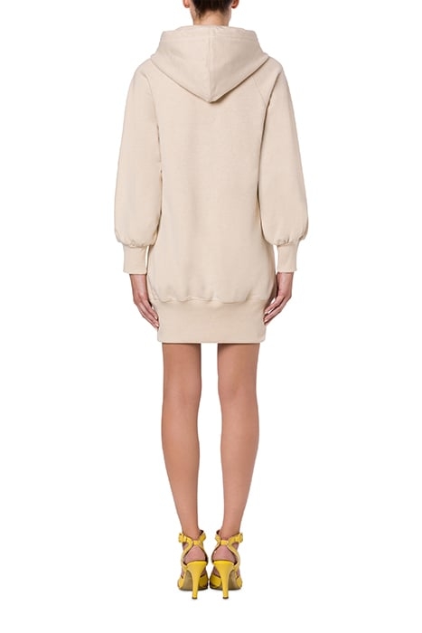 HOLLYWOOD MUSICAL MÉLANGE FLEECE DRESS WHITE 2