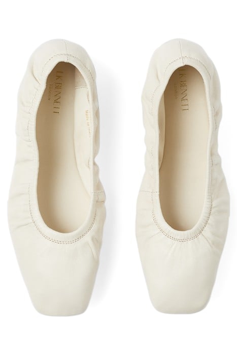 FL TAYLA FOLDED BALLERINA ECRU 3